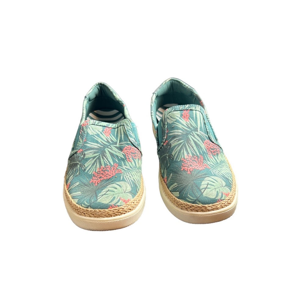 Vionic Women's Rae Slip On Shoes Low Top Tropical Canvas‎ Rope Size 7.5 M